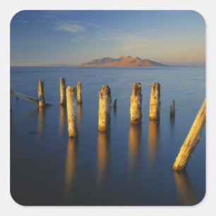 USA, Utah, Great Basin, Saltair, Great Salt Square Sticker