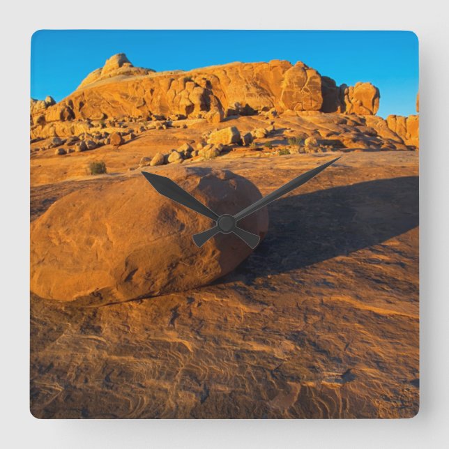 USA, Utah, Moab, Sandstone Square Wall Clock (Front)
