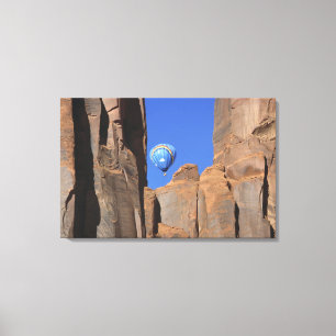 USA, Utah, Monument Valley. A rainbow hot-air Canvas Print