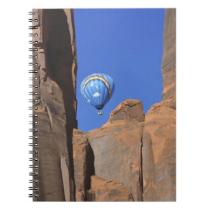USA, Utah, Monument Valley. A rainbow hot-air Spiral Notebook