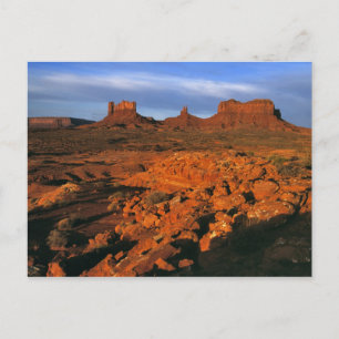 USA, Utah, Monument Valley. Sunset light Postcard