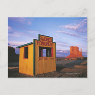 USA, Utah, Navajo booth at entrance of Monument Postcard
