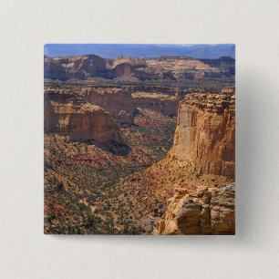 USA, Utah, Red Rock Cliffs 15 Cm Square Badge