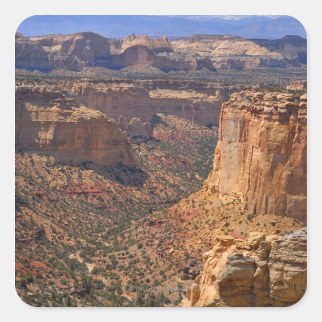 USA, Utah, Red Rock Cliffs Square Sticker (Front)