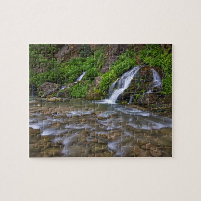 USA, Utah, Zion National Park.  Big Springs in Jigsaw Puzzle (Horizontal)