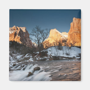 USA, Utah, Zion National Park. Mountain sunrise Magnet