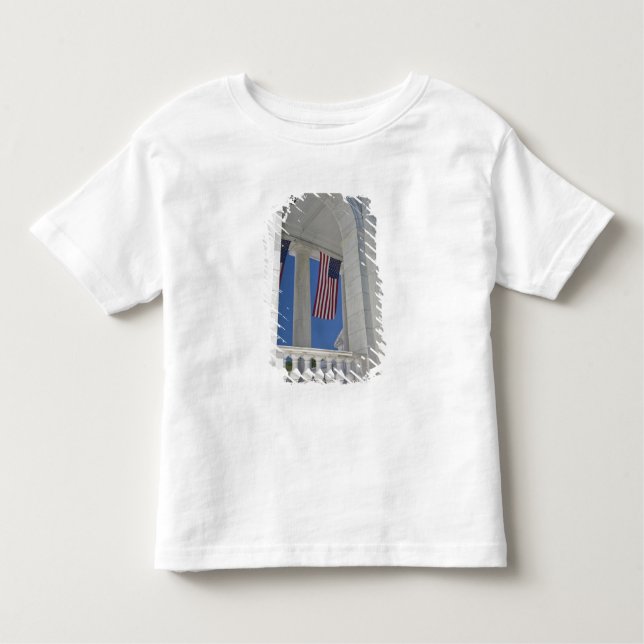 USA, VA, Arlington. American Flags are hung Toddler T-Shirt (Front)