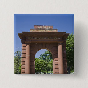 USA, VA, Arlington. McClellan Gate at Arlington 15 Cm Square Badge