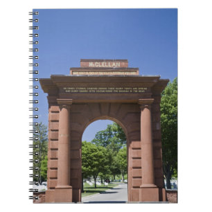 USA, VA, Arlington. McClellan Gate at Arlington Spiral Notebook