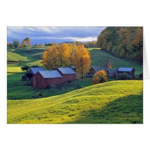 USA, Vermont, Jenne Farm. Rolling green hills