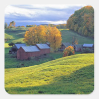 USA, Vermont, Jenne Farm. Rolling green hills