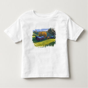 USA, Vermont, Jenne Farm. Rolling green hills Toddler T-Shirt