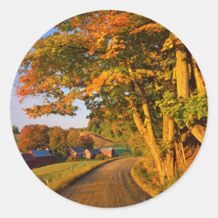 USA, Vermont, South Woodstock Classic Round Sticker