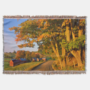 USA, Vermont, South Woodstock Throw Blanket