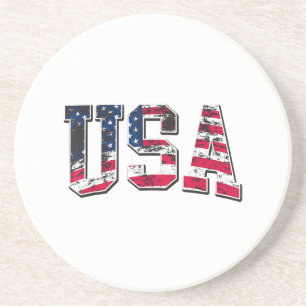USA Vintage American Flag Coaster