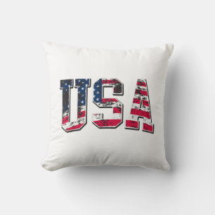 USA Vintage American Flag Cushion