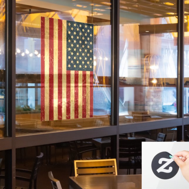USA Vintage Grunge Flag (Restaurant Window)