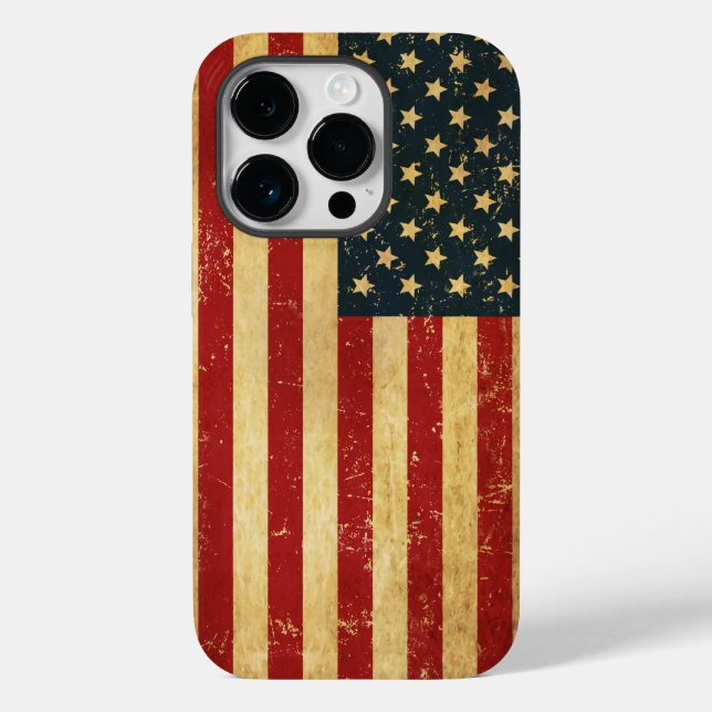 USA Vintage Grunge Flag Case-Mate iPhone Case (Back)