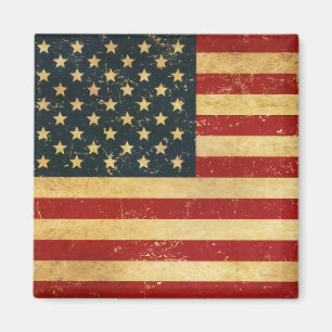 USA Vintage Grunge Flag Magnet
