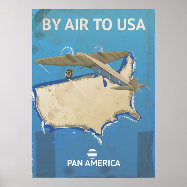 USA Vintage Travel Poster (Front)
