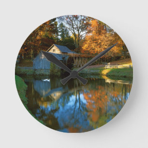 USA, Virginia, Blue Ridge Parkway, Mabry Mill Round Clock