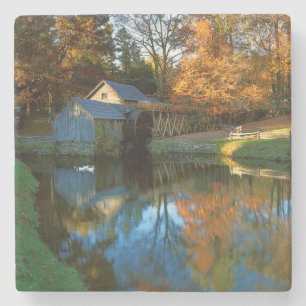 USA, Virginia, Blue Ridge Parkway, Mabry Mill Stone Coaster