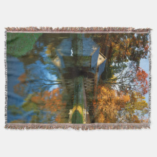 USA, Virginia, Blue Ridge Parkway, Mabry Mill Throw Blanket