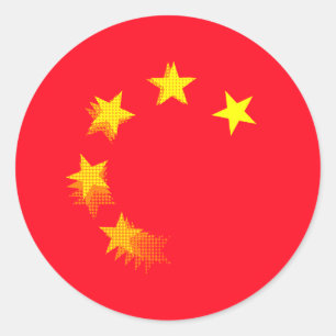 USA vs. CHINA / CHINA Classic Round Sticker