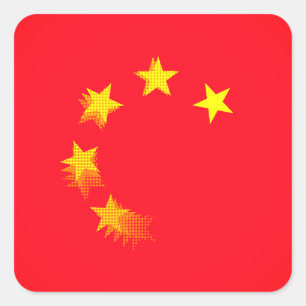 USA vs. CHINA / CHINA Square Sticker