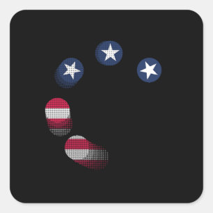 USA vs. CHINA / USA Square Sticker