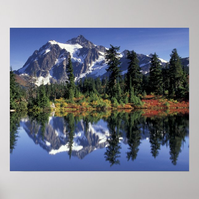 USA, WA, Heather Meadows RA. Mount Shuksan at Poster (Front)