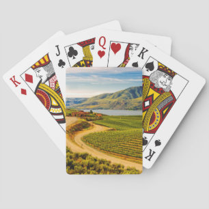 USA, Washington, Lake Chelan. Benson Vineyards Playing Cards