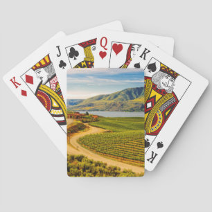 USA, Washington, Lake Chelan. Benson Vineyards Playing Cards