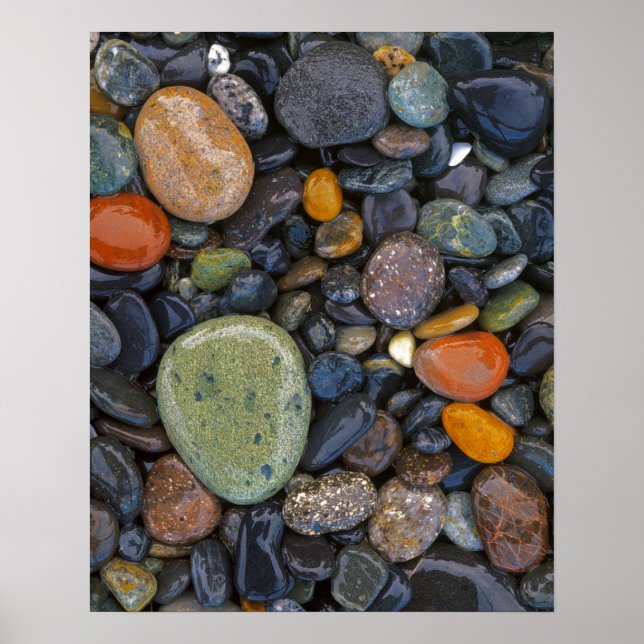 USA, Washington, Lopez Island, Agate Beach Poster (Front)