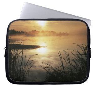 USA, Washington, Lopez Island, Morning fog on Laptop Sleeve