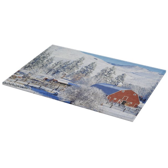 USA, Washington, Methow Valley, Barns in Cutting Board (Corner)