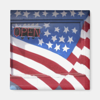 USA, Washington, Moses Lake. Flag wall mural on Magnet