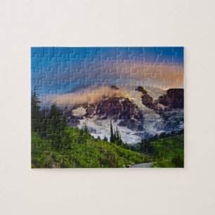 USA, Washington, Mt. Rainier. Morning sun Jigsaw Puzzle