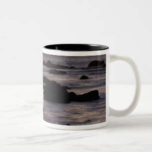 USA, Washington, Olympic Nat'l Park, Seastacks Two-Tone Coffee Mug