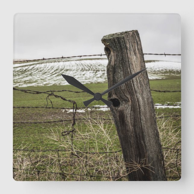 USA, Washington, Palouse Region Square Wall Clock (Front)