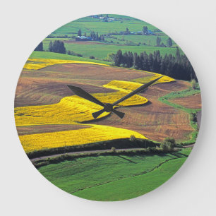 USA, Washington, Palouse, Whitman County 2 Large Clock