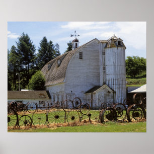 USA, Washington, Pullman, Barn Poster