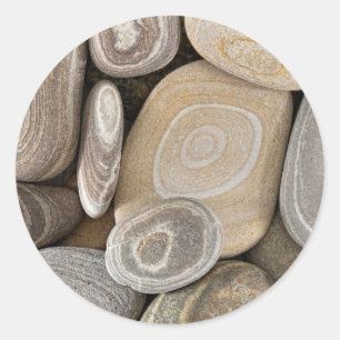 USA, Washington, Seabeck. Close-Up Of Beach 2 Classic Round Sticker