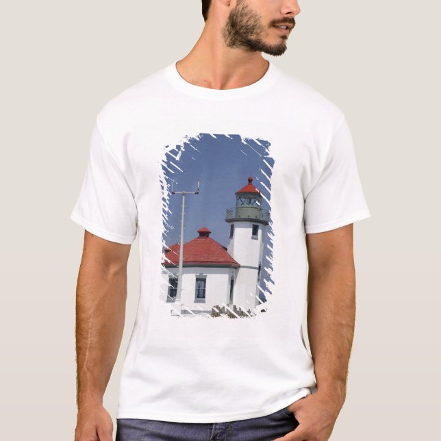 USA, Washington, Seattle, Alki Point Lighthouse, T-Shirt (Front)