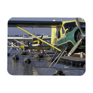 USA, Washington, Seattle, Seaplanes docked on Magnet