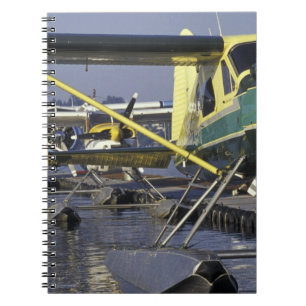 USA, Washington, Seattle, Seaplanes docked on Spiral Notebook