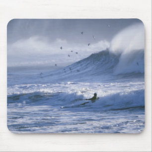 USA, Washington State, La Push. Man kayak Mouse Pad