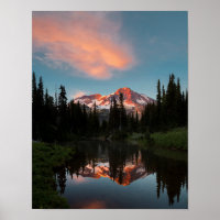 USA, Washington State. Mt. Rainier Reflected