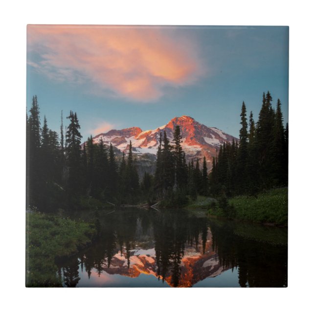 USA, Washington State. Mt. Rainier Reflected Tile (Front)