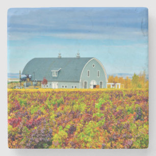 USA, Washington, Walla Walla. Garrison Creek Stone Coaster